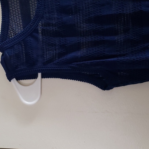 Karlywindow Crochet Swimsuit Cover-up in Sea Blue Size Medium NWOT - Picture 6 of 11